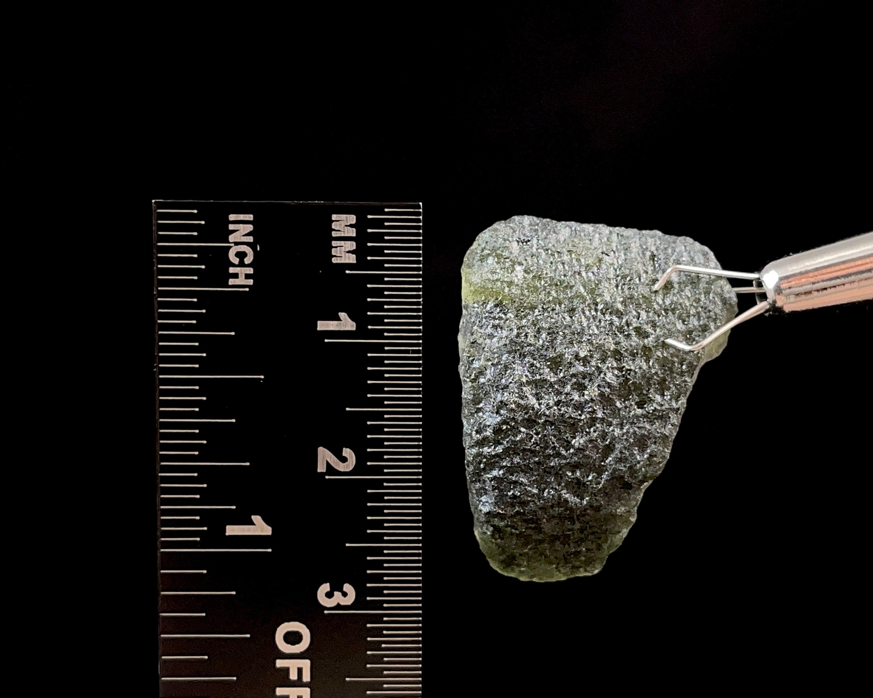 4.1g Genuine Raw Moldavite Crystal Stone - Natural Green Moldavite for Jewelry Making, Meditation & Energy Healing (51508)
