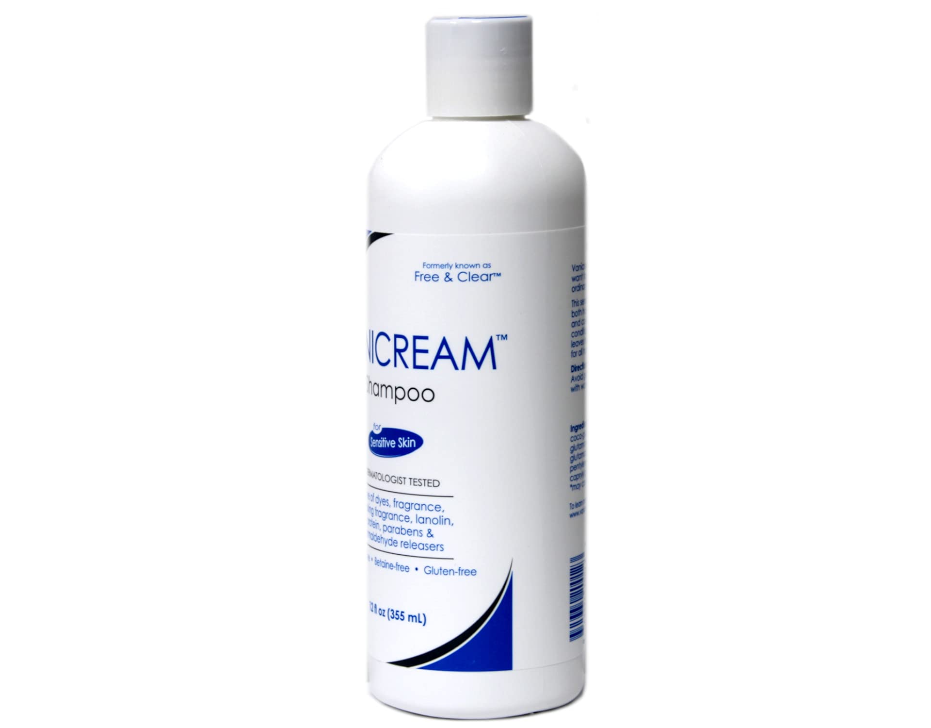Free & Clear Sensitive Skin Shampoo 12 oz (Pack of 12) - Hypoallergenic, Fragrance-Free & Gentle for Daily Use - Ideal for Sensitive Scalp, Eczema & Dermatitis Care