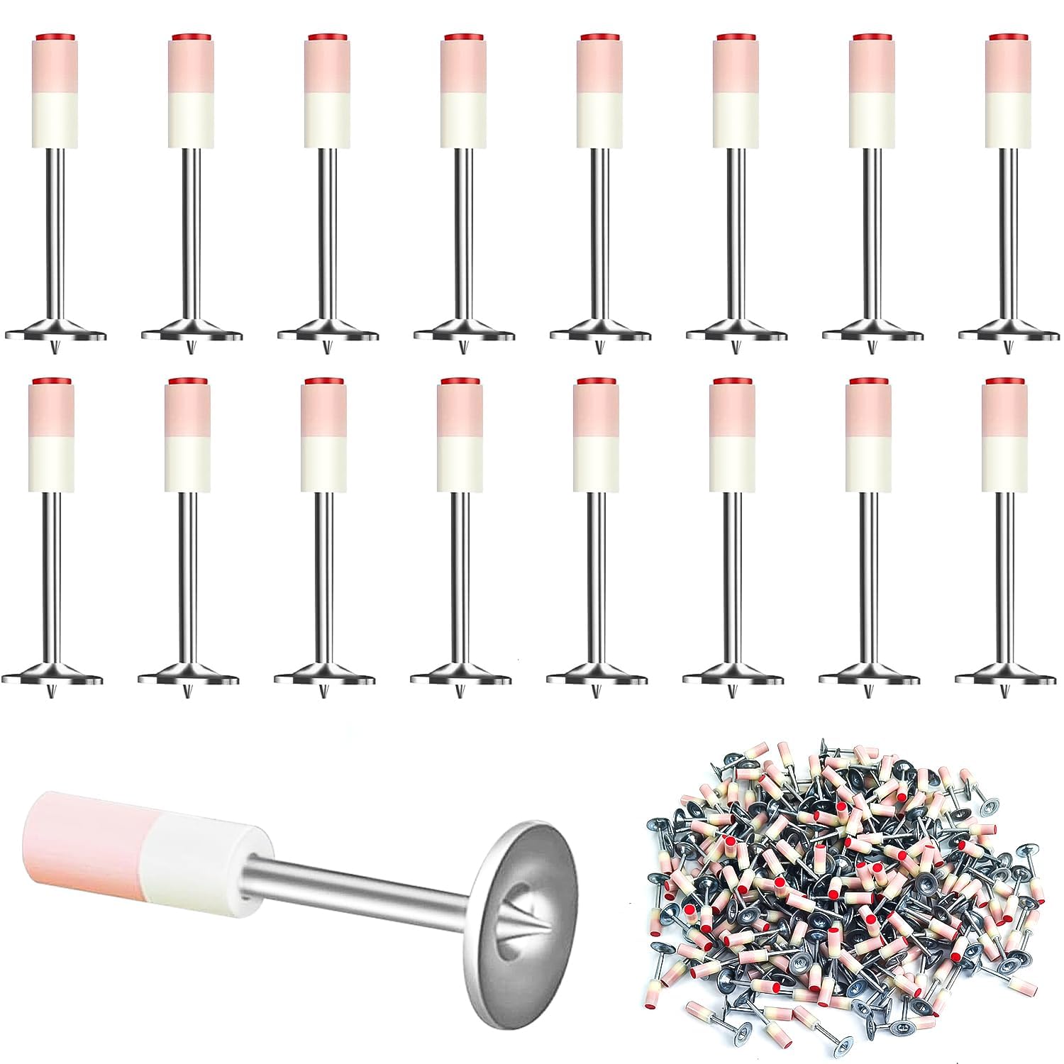 400-Piece 7.3mm Steel Brad Nails for Air Nail Guns - Ideal for Ceiling Installation, Wire Hiding, Home Repair & DIY Projects (Pack of 400)