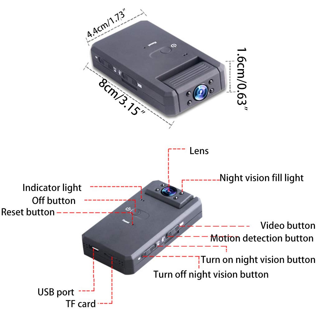 JSGHGDF Md90a Wireless Security Camera with Motion Detection - Indoor/Outdoor HD Webcam for Home, Office & Baby Monitor