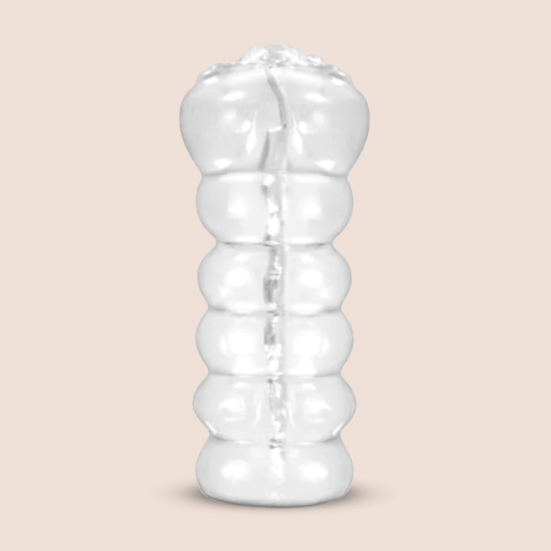 PDX Extreme Clear Leader Snatch - Premium Male Masturbator for Enhanced Pleasure | Realistic Feel & Easy Clean | Perfect for Solo Play & Couples Fun
