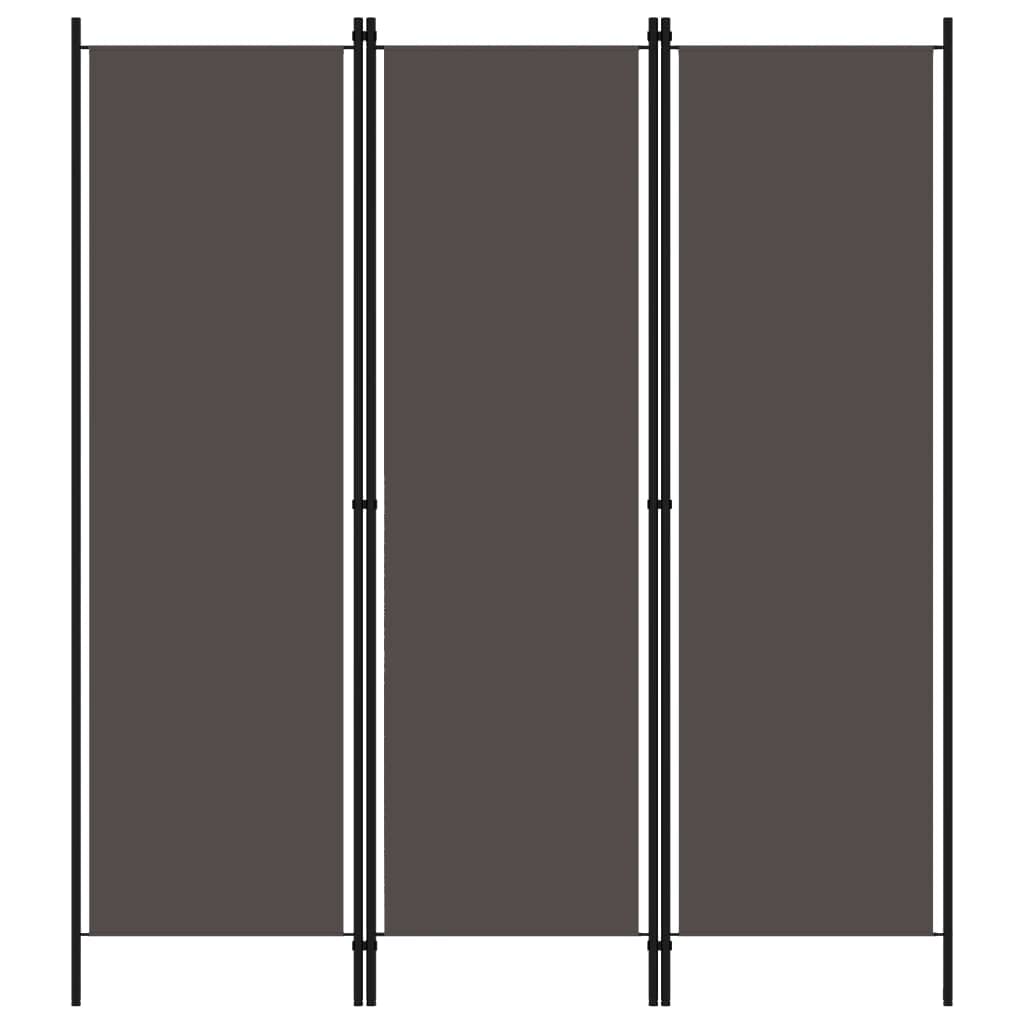 3-Panel Room Divider with Iron Frame & Fabric Screen - Portable Folding Partition for Home Office, Bedroom & Living Room - 59.1