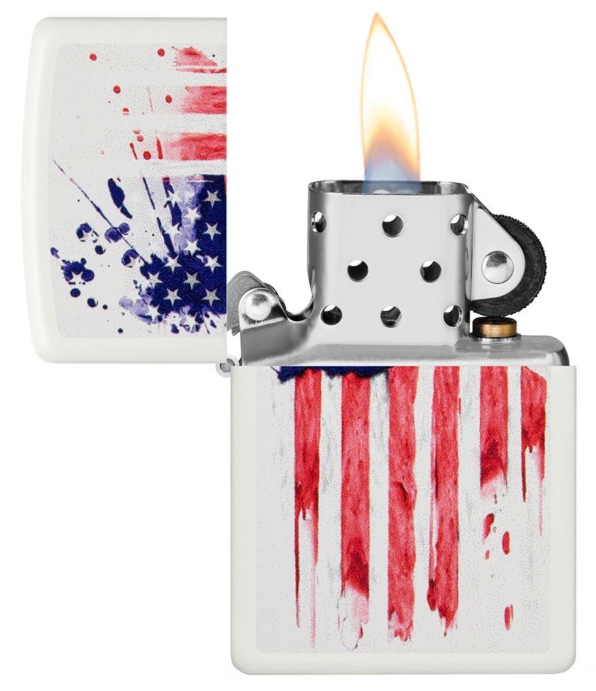 American Flag Design White Matte Case - Patriotic Phone Cover for iPhone & Samsung | Perfect for 4th of July, Veterans Day & Everyday Pride