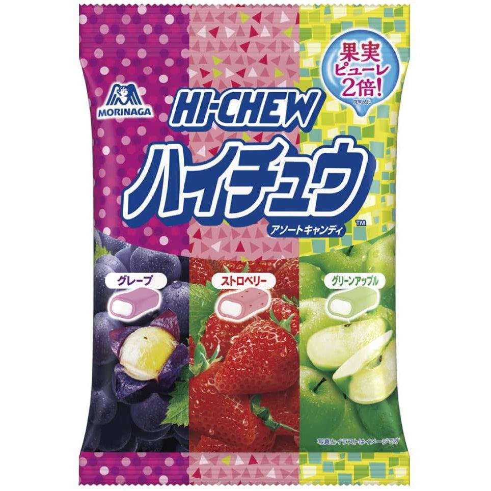 Morinaga Hi-Chew Japanese Soft Fruit Candy - 3 Flavor Variety Pack (6 Bags) | Chewy Fruit Flavored Snacks for Office, Travel & Party Treats