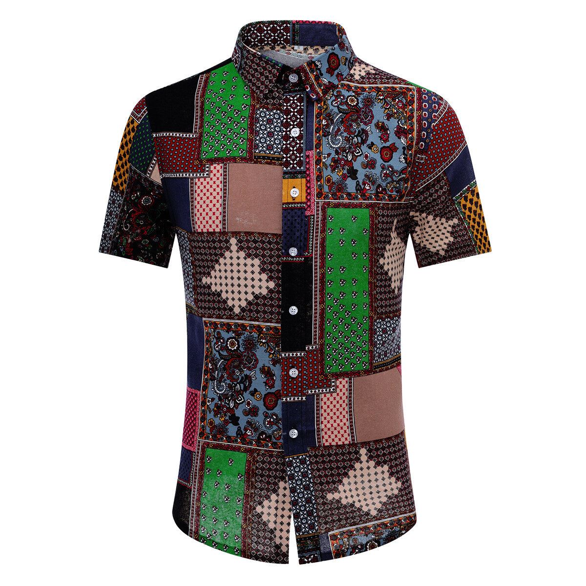 2-Piece Multi-Colored Square Hawaii Summer Suit for Women - Beach Vacation, Pool Party & Tropical Getaway Outfit