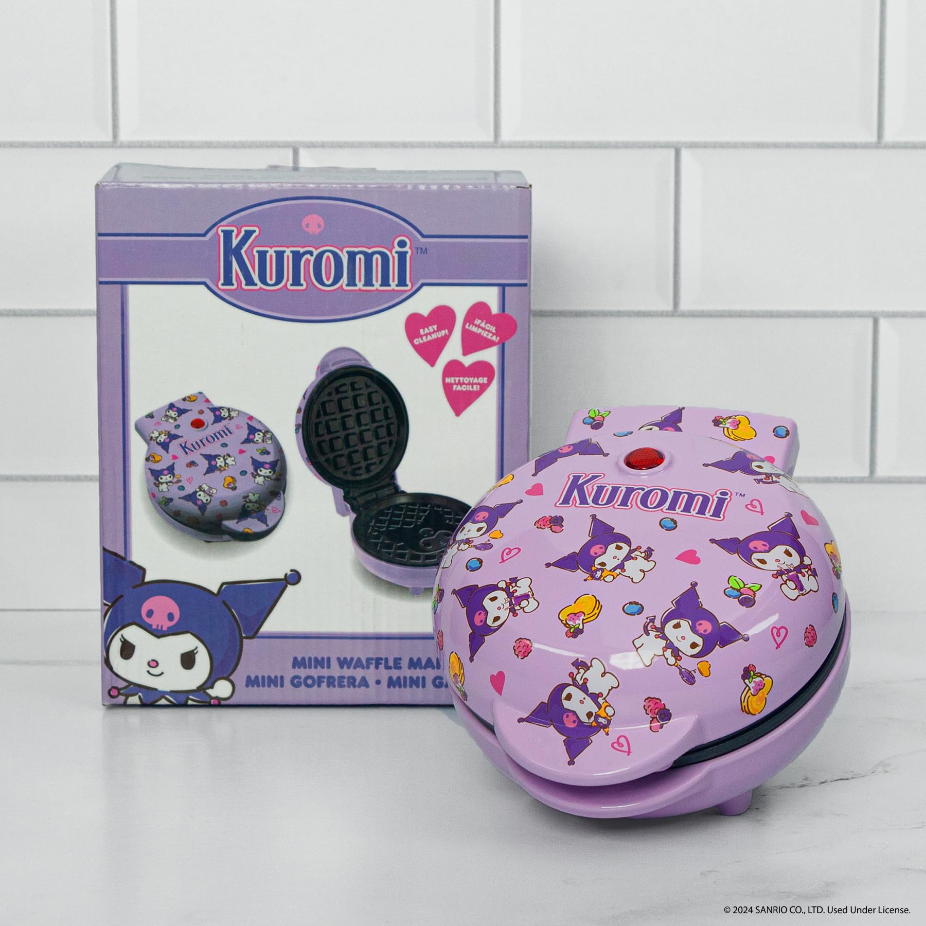 Uncanny Brands Hello Kitty Kuromi Mini Waffle Maker - Cute Character Waffle Iron for Kids & Adults - Perfect for Breakfast, Snacks & Party Treats