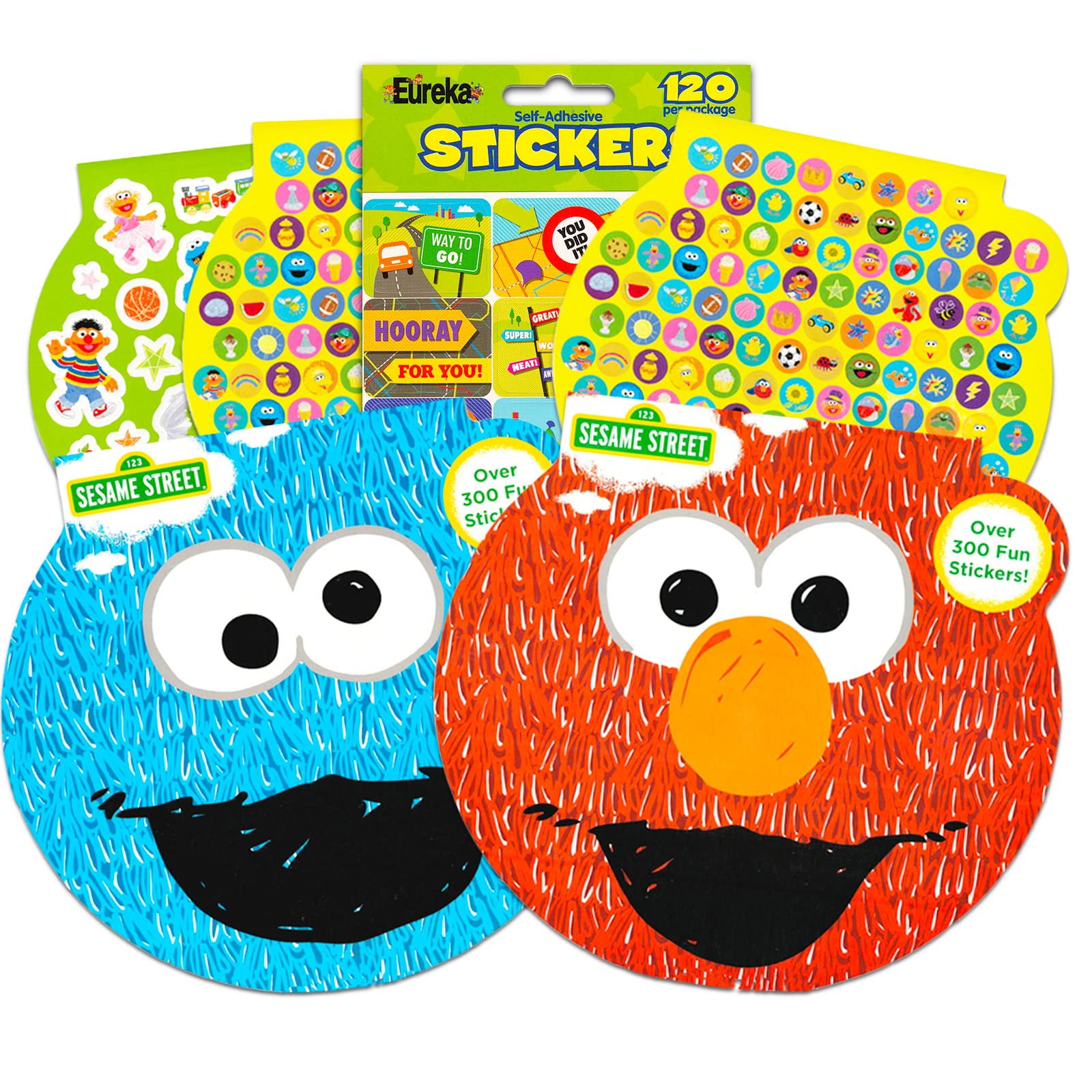 Sesame Street Stickers for Kids - 16 Sheets & 600+ Stickers with Bonus Reward Stickers | Perfect for Birthday Parties, Classroom Rewards & Toddler Activities (Party Favors, School Supplies)