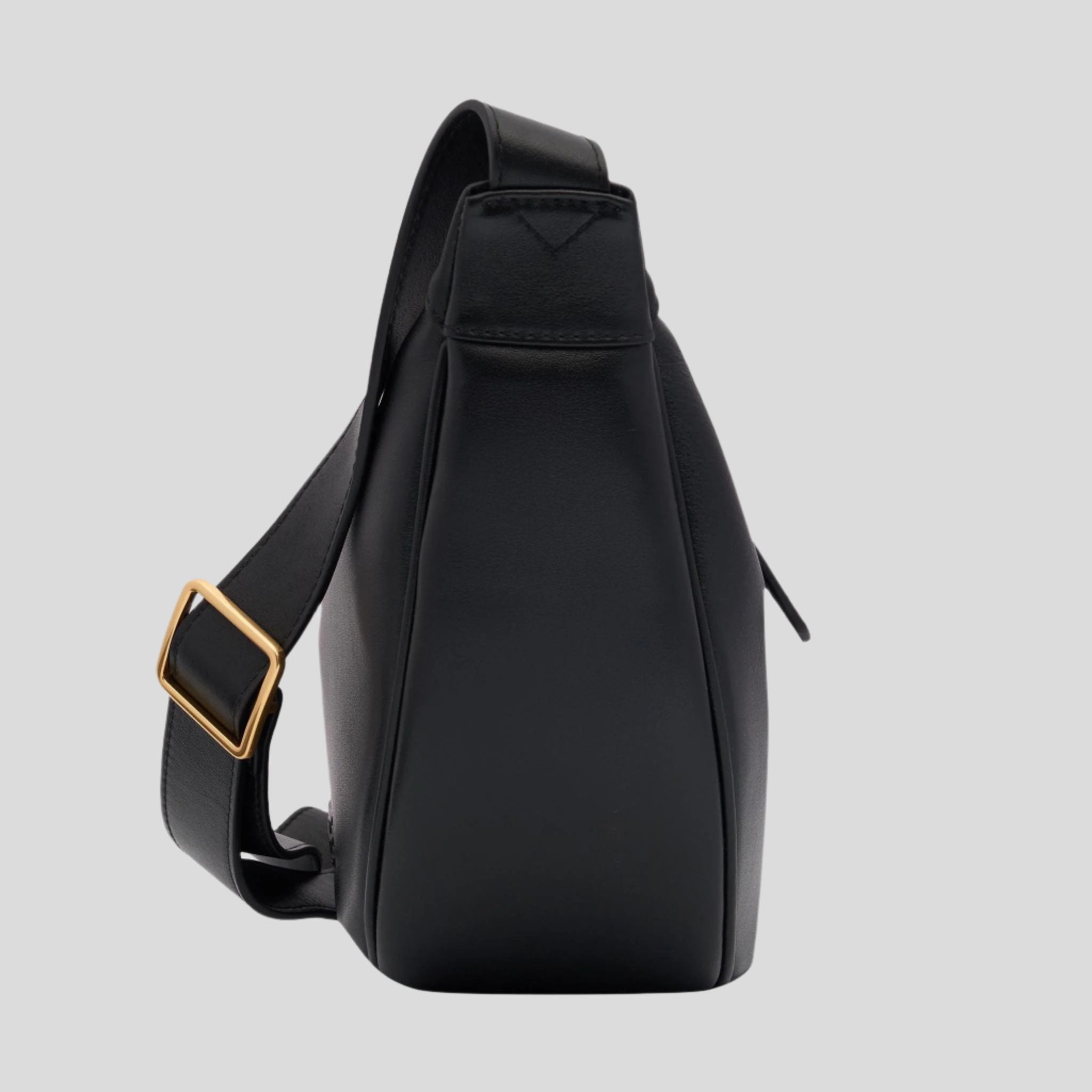 Stylish Slouchy Leather Crescent Crossbody Bag for Women - Black | Perfect for Everyday Use, Travel & Casual Outings
