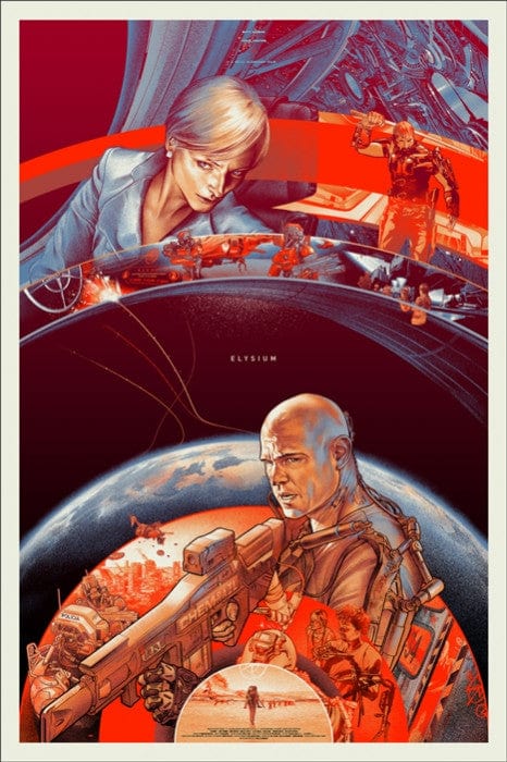 Elysium Martin Ansin Poster - Limited Edition Sci-Fi Art Print for Home & Office Decor | Perfect for Movie Fans & Collectors