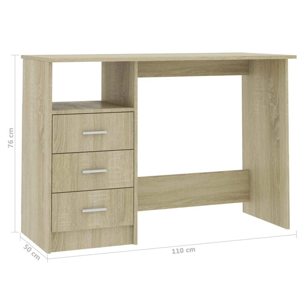 Sonoma Oak Writing Desk with Drawers - 43.3