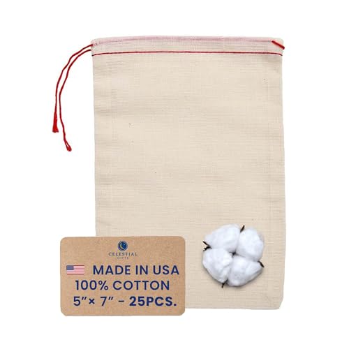 5x7 Inch (Pack of 25) - Red Drawstring