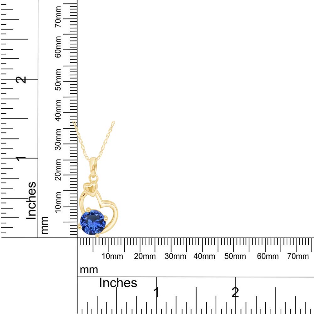 925 Sterling Silver Simulated Birthstone Heart Pendant Necklace for Women - Perfect Gift for Birthday, Anniversary & Valentine's Day | Elegant Jewelry for Everyday Wear & Special Occasions