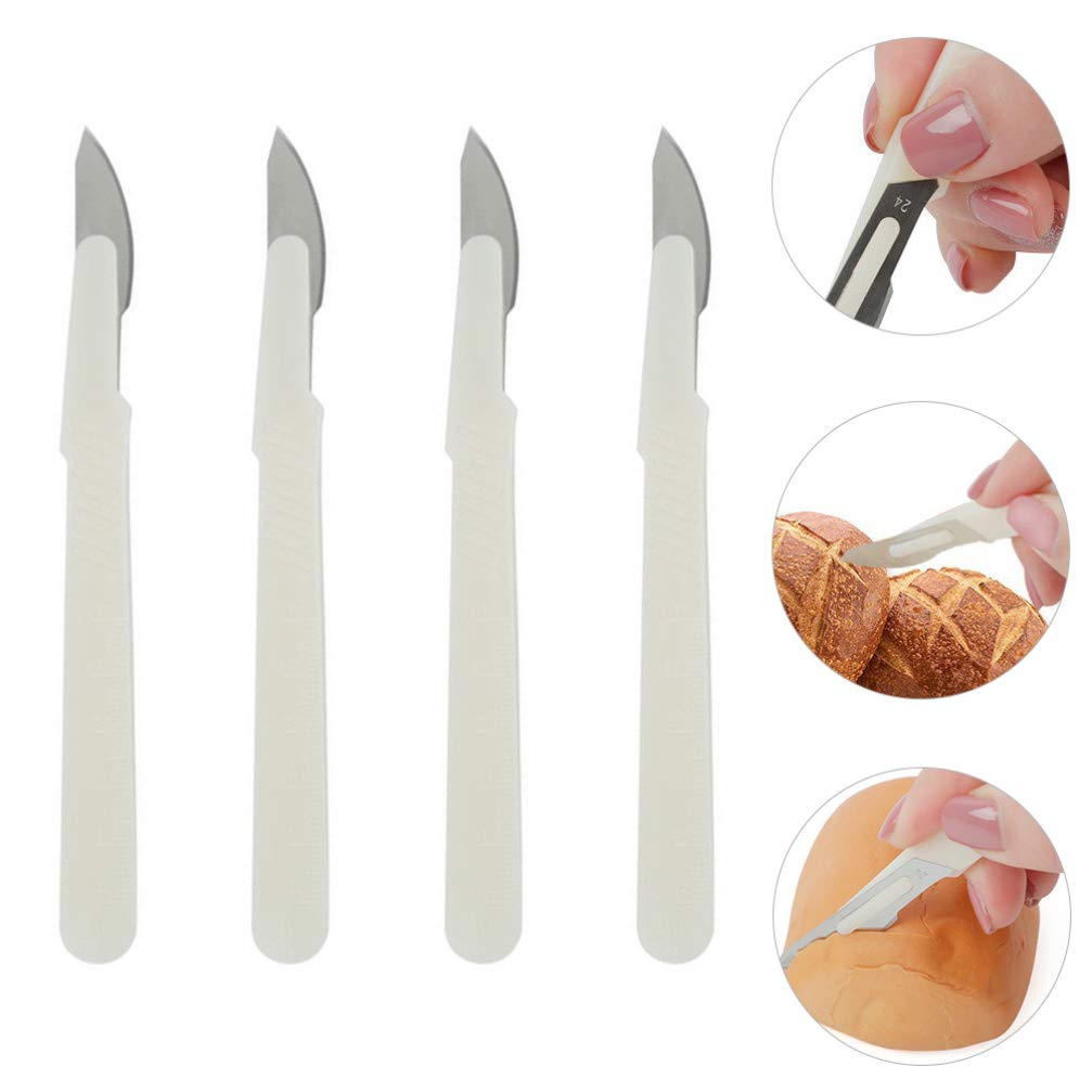 4-Piece Handcrafted Bread Lame Set - Professional Dough Scoring Tool for Bakers | Perfect for Sourdough, Baguettes & Artisan Bread Making | Essential Baking Supplies for Home & Commercial Kitchens