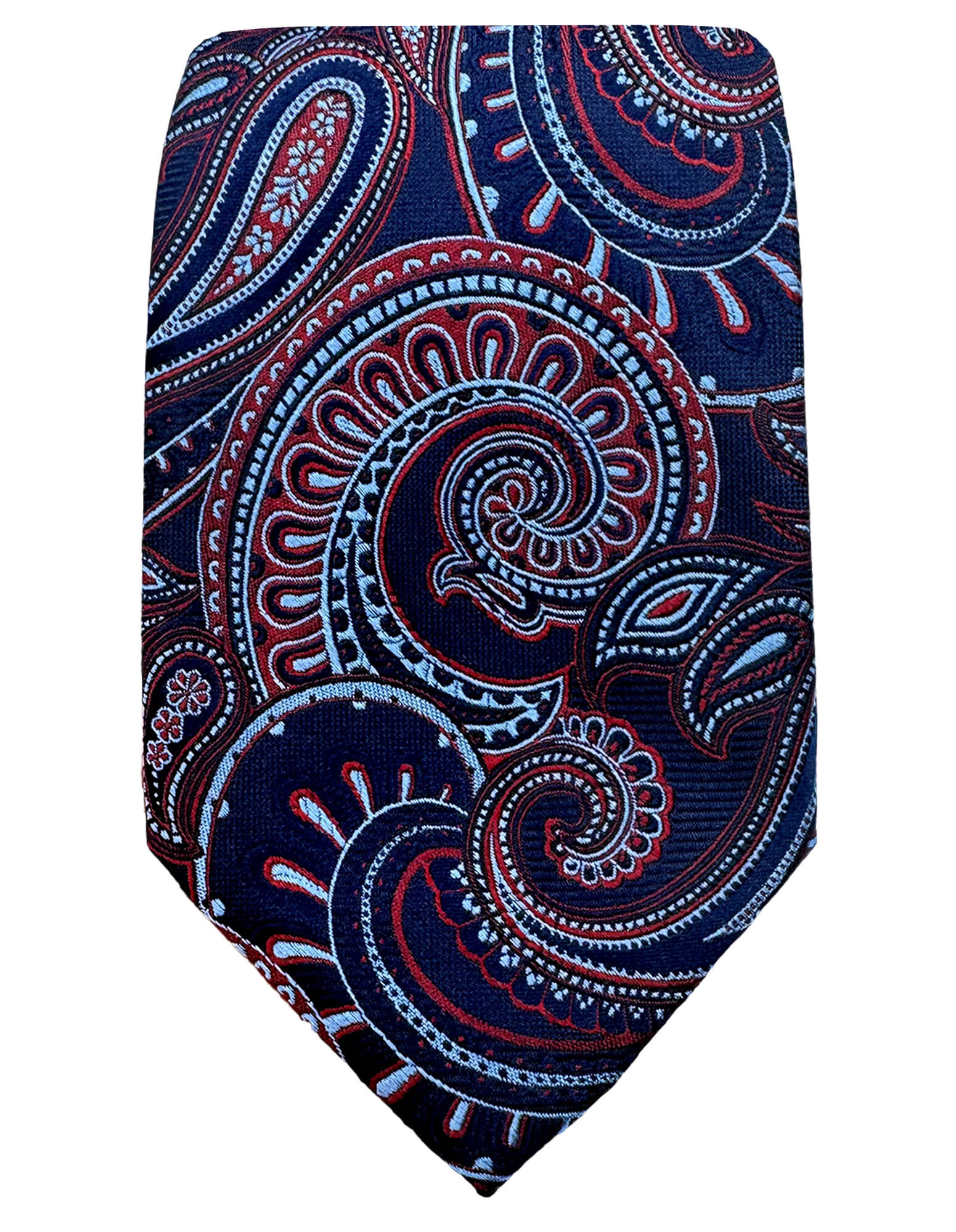 DÉCLIC Isaac Paisley Tie - Stylish Red Necktie for Men | Perfect for Weddings, Business Meetings & Formal Events