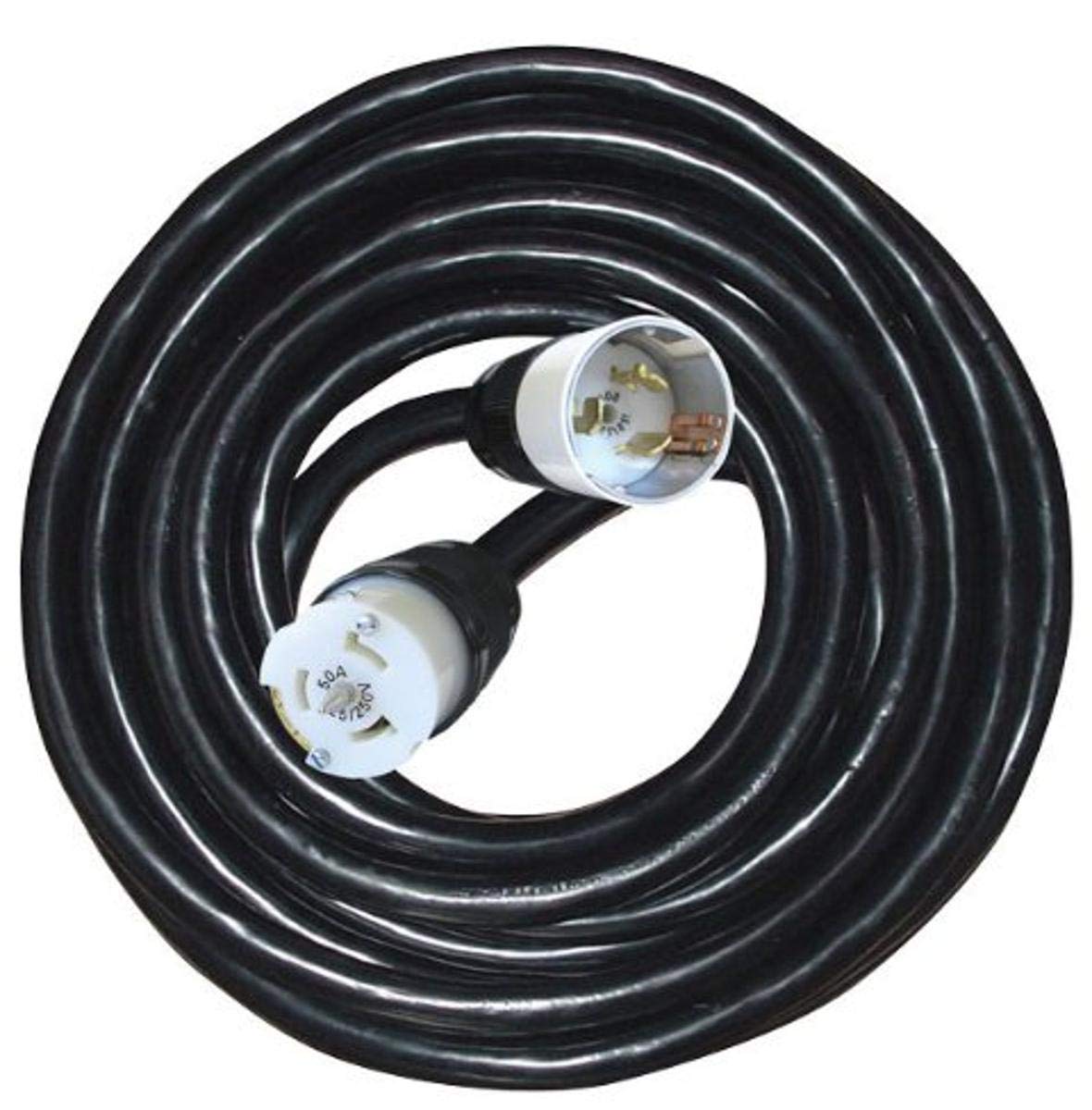 100ft 6/3-8/1 STW Heavy-Duty Temporary Power Cord - Commercial Grade Construction Cable for Homeowners & Contractors (-40°F to 140°F, 250V) - Perfect for Job Sites, Outdoor Events, and Emergency Power Supply