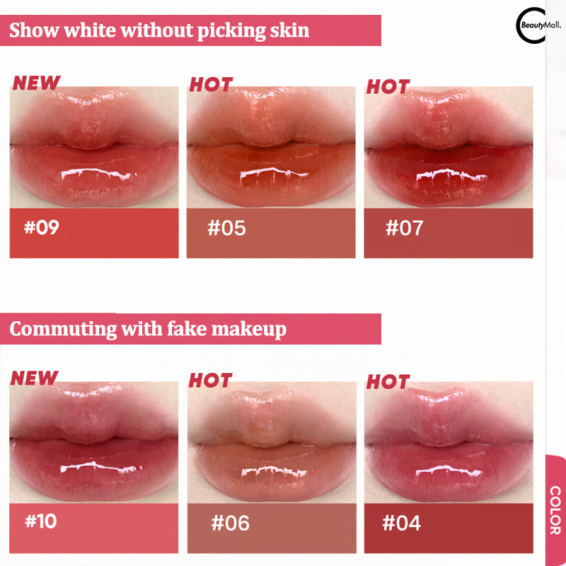 Judydoll Orange Blossom Mirror Water Gloss Lip Lacquer - Hydrating Shiny Lip Gloss for Women, Long Lasting Moisturizing Lipstick with Mirror Effect - Perfect for Daily Wear, Parties and Special Occasions
