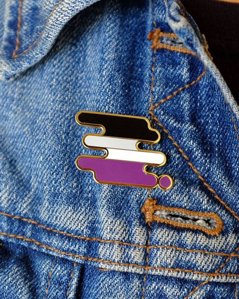 Asexual Pride Pin - LGBTQ+ Enamel Lapel Pin for Asexual Awareness - Perfect for Jackets, Backpacks & Pride Events