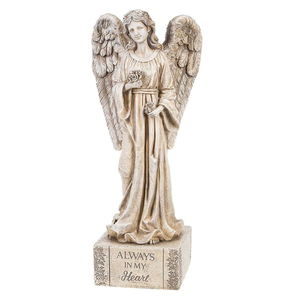 Always In My Heart Angel Pendant Necklace - Sterling Silver Memorial Jewelry Gift for Women - Perfect for Remembrance, Sympathy & Special Occasions
