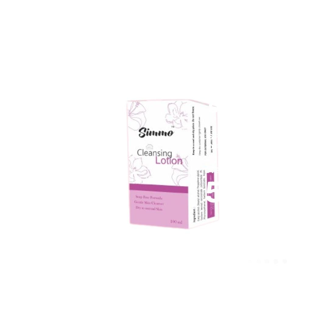 Simmo 100ml Gentle Skin Cleansing Lotion - Hydrating & Soothing Face Wash for Sensitive Skin | Perfect for Daily Skincare Routine & Makeup Removal