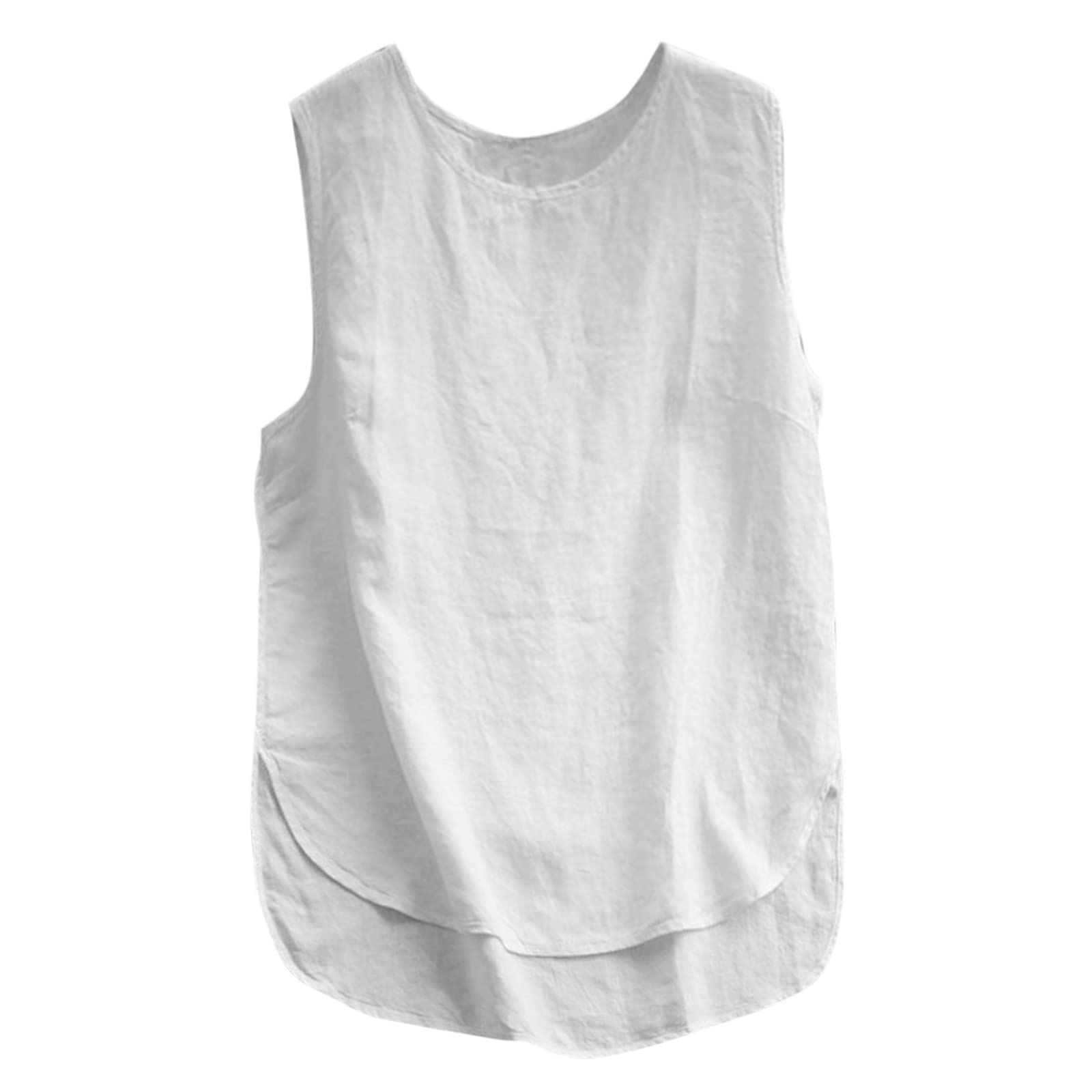 Vintage Round Neck Sleeveless Cotton Tank Tops for Women - 4 Pack Casual Summer Blouses | Perfect for Beach, Gym, and Everyday Wear