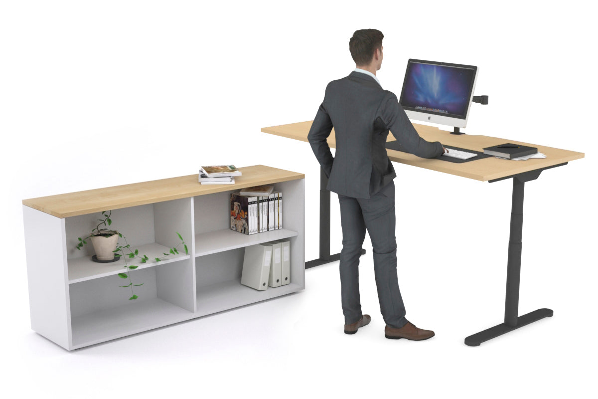 Flexi Premium Height Adjustable Standing Desk - 1800L x 800W Electric Sit Stand Workstation with Cable Management for Home Office & Executive Settings | Ergonomic Workspace Solution for Productivity & Comfort