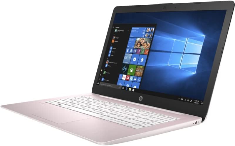 HP Stream 14-cb122ds 14-inch HD Laptop - Intel Celeron N4020, 4GB DDR4 RAM, 64GB eMMC Storage, WiFi, Bluetooth, HDMI - Windows 11 Home S (Renewed, Rose Pink) | Perfect for Students, Remote Work & Light Computing