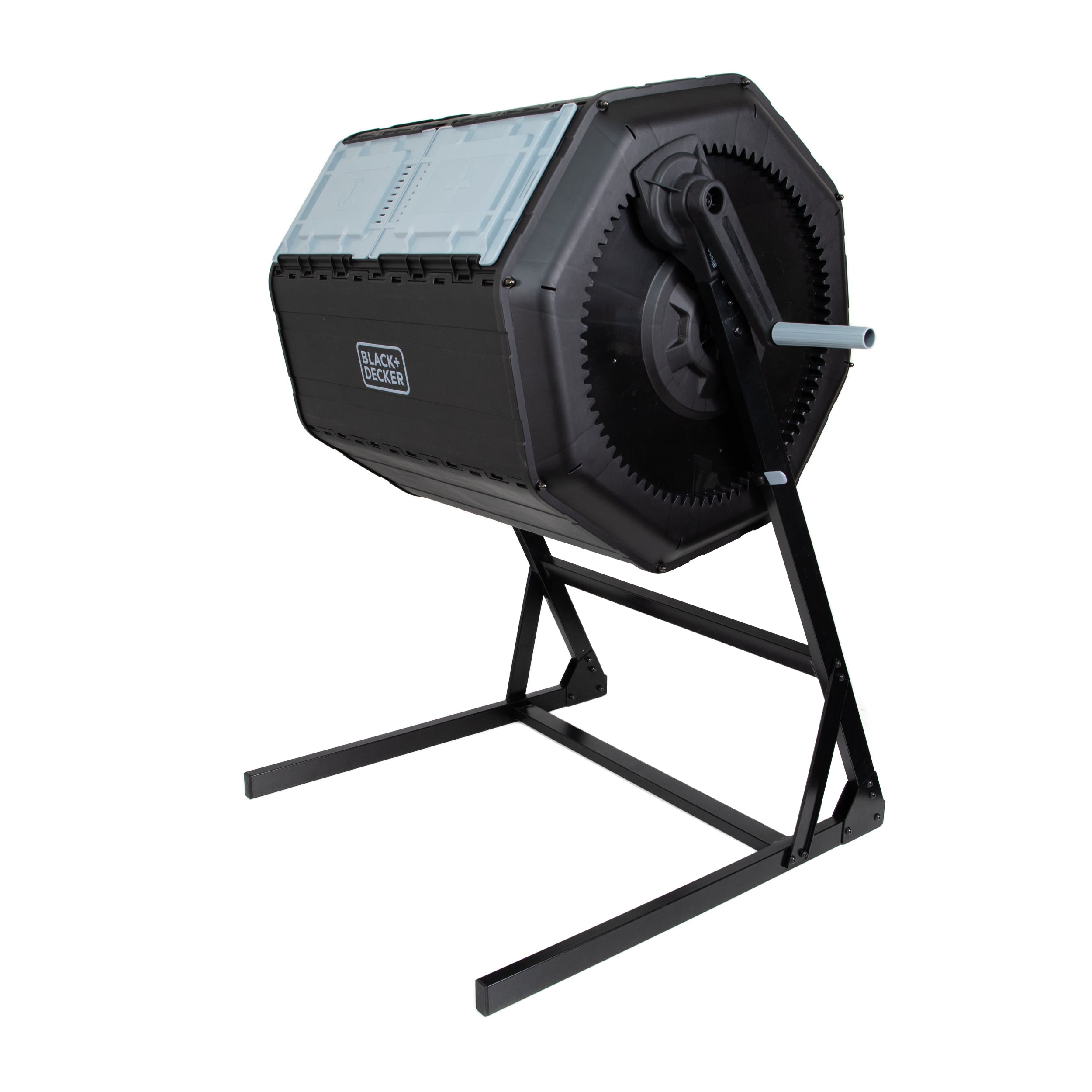 Dual Chamber 40 Gallon Tumbling Composter - Fast Organic Waste Converter for Backyard, Garden & Eco-Friendly Composting