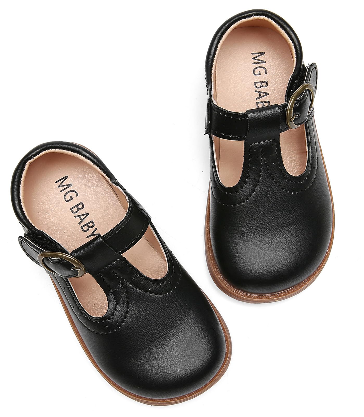 DADAWEN Girls Classic Mary Jane Shoes - Comfortable Flat Dress Shoes for School Uniform, Church, and Formal Occasions