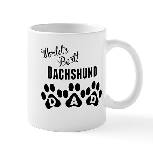 White - Worlds Best Dachshund Dad Mugs