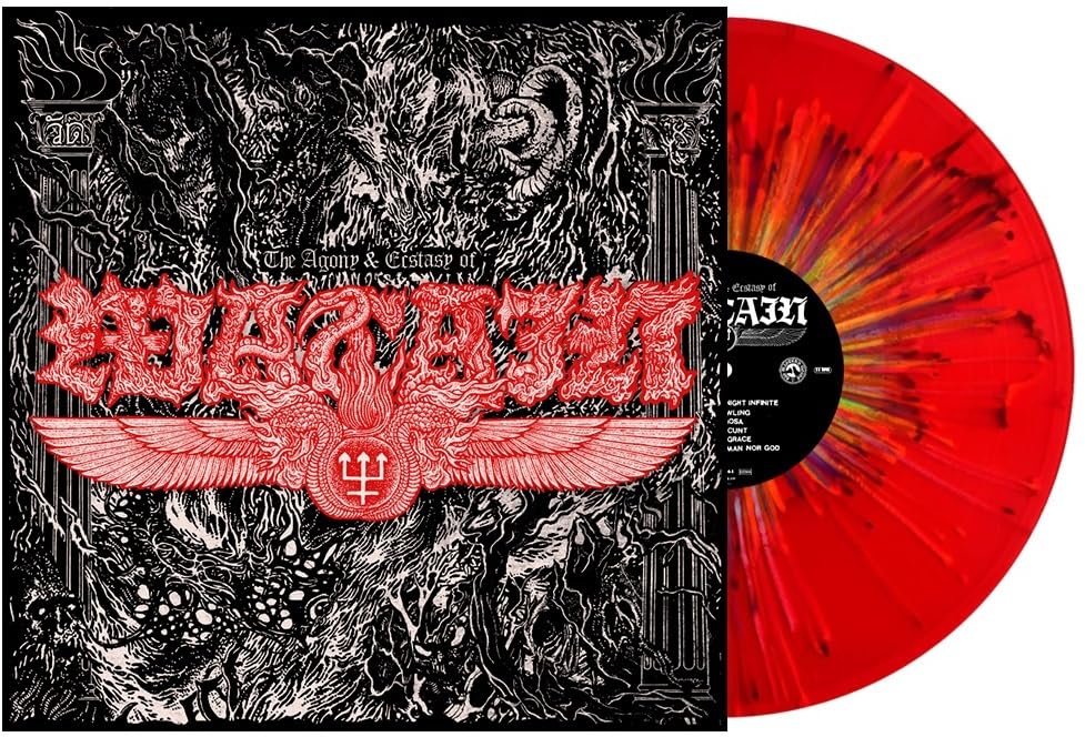 Watain Red with Rainbow Splatter Vinyl Record - Limited Edition Heavy Metal Music LP for Collectors & Fans | Perfect for Home Decor, Music Enthusiasts & Gift Giving