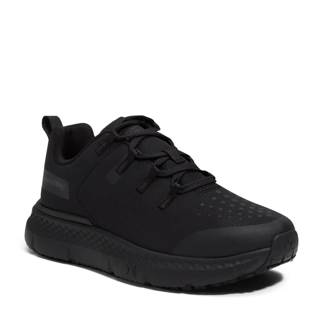 Slip Resistant Work Shoes for Women - Black Ripstop Non-Skid Safety Shoes for Nurses, Waitresses & Restaurant Workers