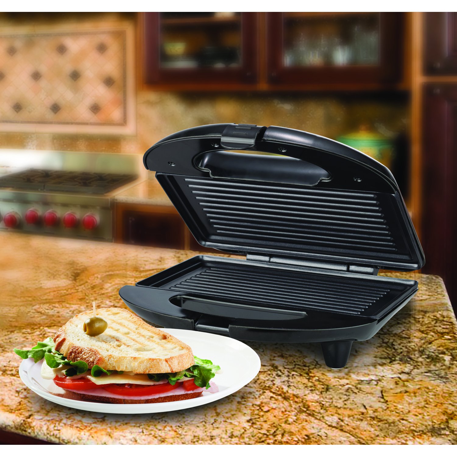 Brentwood Non-Stick Panini Press & Sandwich Maker - 9.75