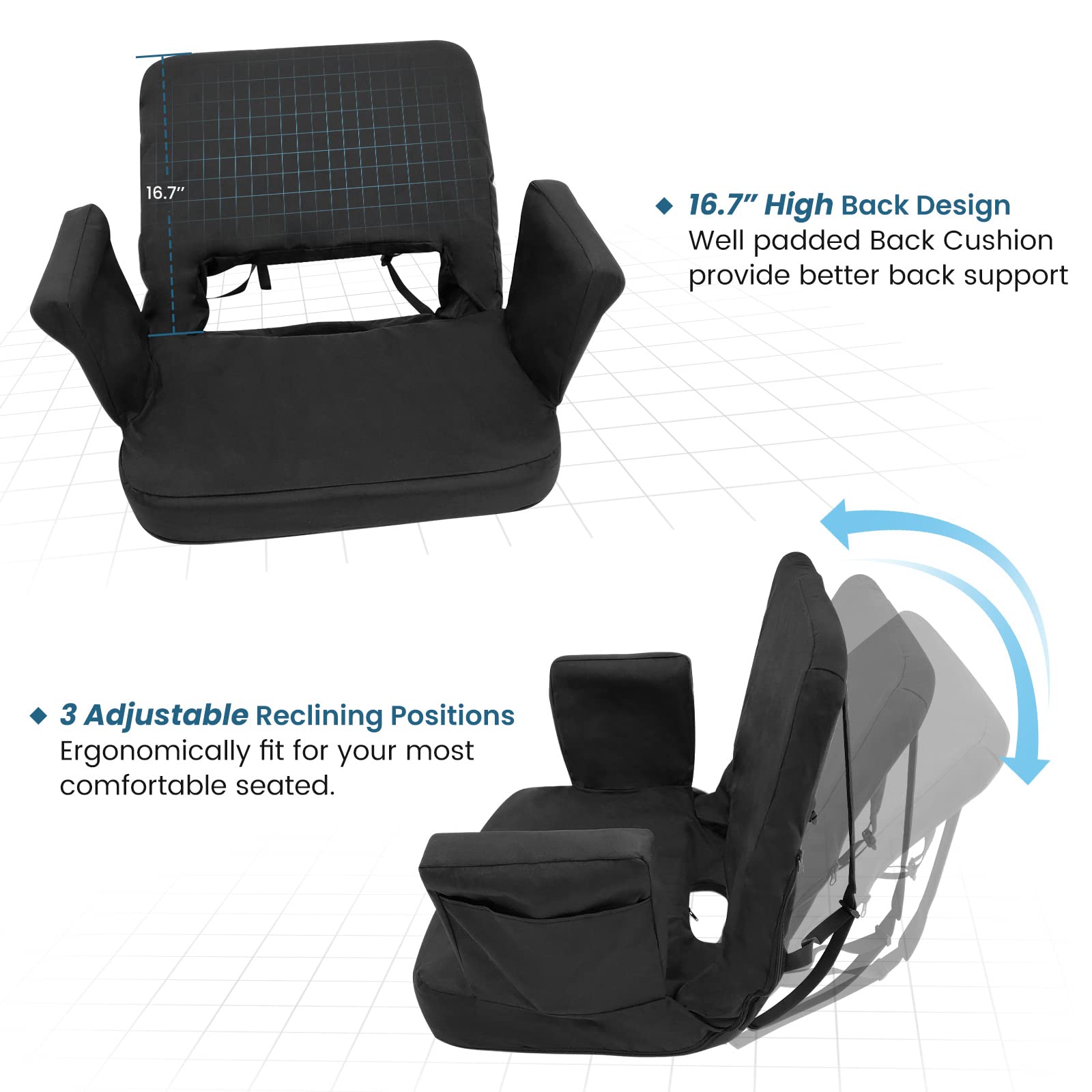 TOPSKY Stadium Seat with Back Support - 18.7