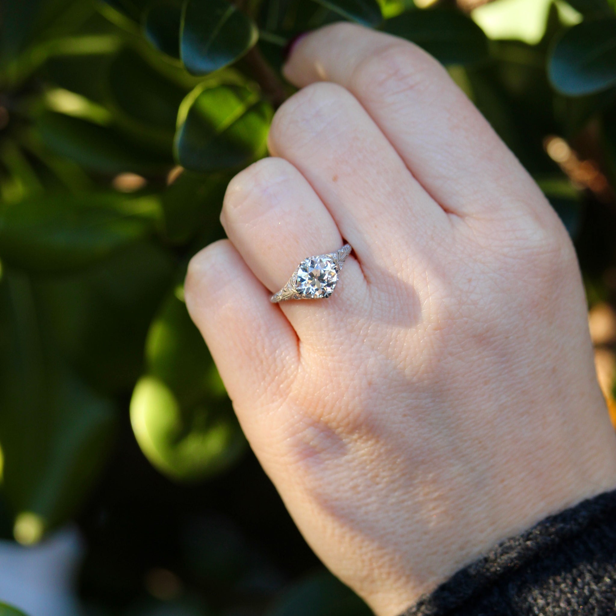 Single Stone Platinum Charlotte Ring - Elegant Solitaire Engagement Wedding Band for Women - Perfect for Proposals, Anniversaries & Special Occasions