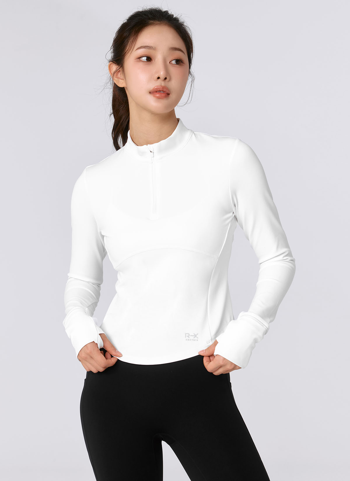 RX Windrunner Women's Fingerhole Half Zip Top - Lightweight Running Jacket for Outdoor Jogging & Hiking | Moisture-Wicking Activewear with Thumbholes for Cold Weather Workouts