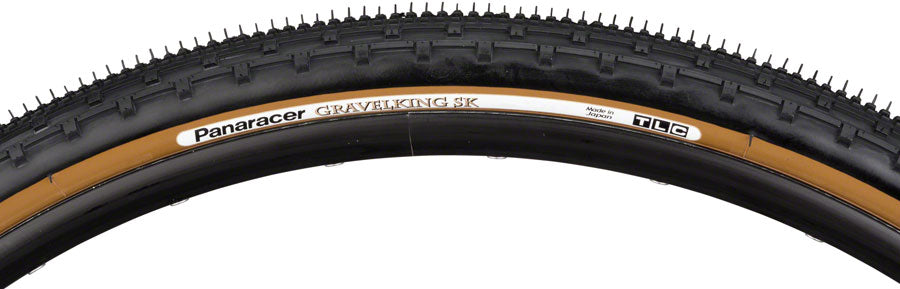 2 Pack Panaracer GravelKing SK Tubeless Folding Bike Tires - 700x50 Black/Brown RF750 GKSK D - Perfect for Gravel Riding, Commuting & Adventure Cycling