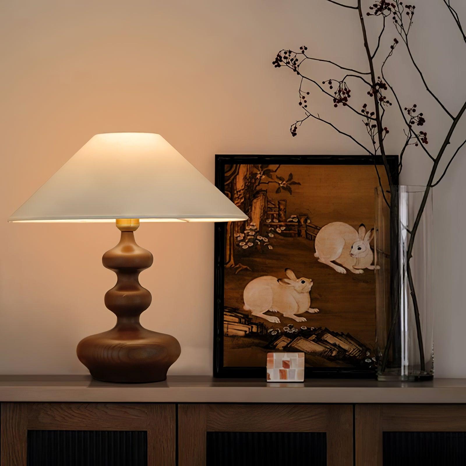 Creative Gourd Table Lamp - Handmade Natural Decorative Lighting for Living Room, Bedroom & Office - Perfect for Cozy Home Decor & Ambient Lighting