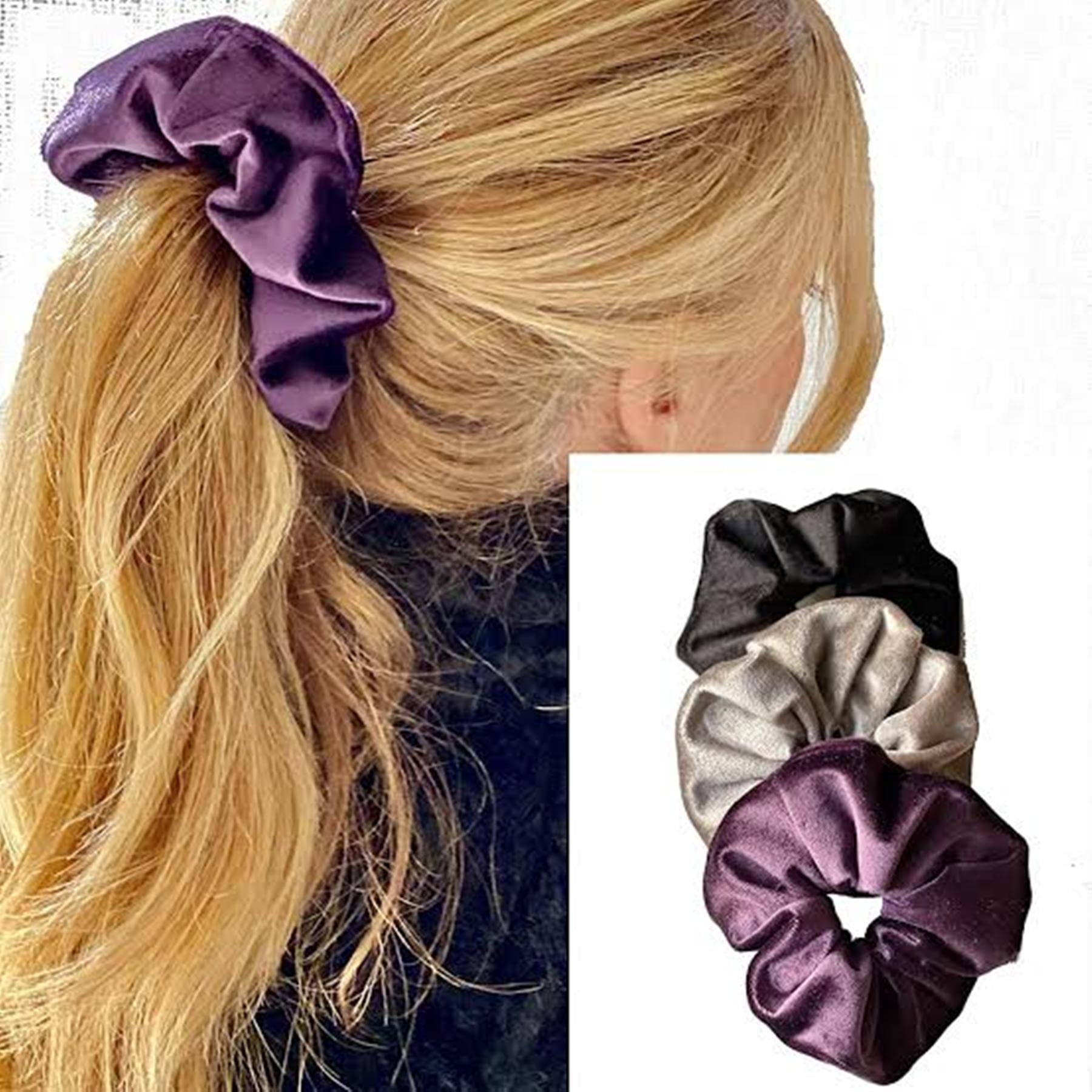 Snowpearl 20-Piece Hair Accessories Set – Plain Scrunchies, Gold Hair Clips, Bobby Pins & Mini Flower Claws for Women & Girls – Perfect for School, Work, Parties & Everyday Styling