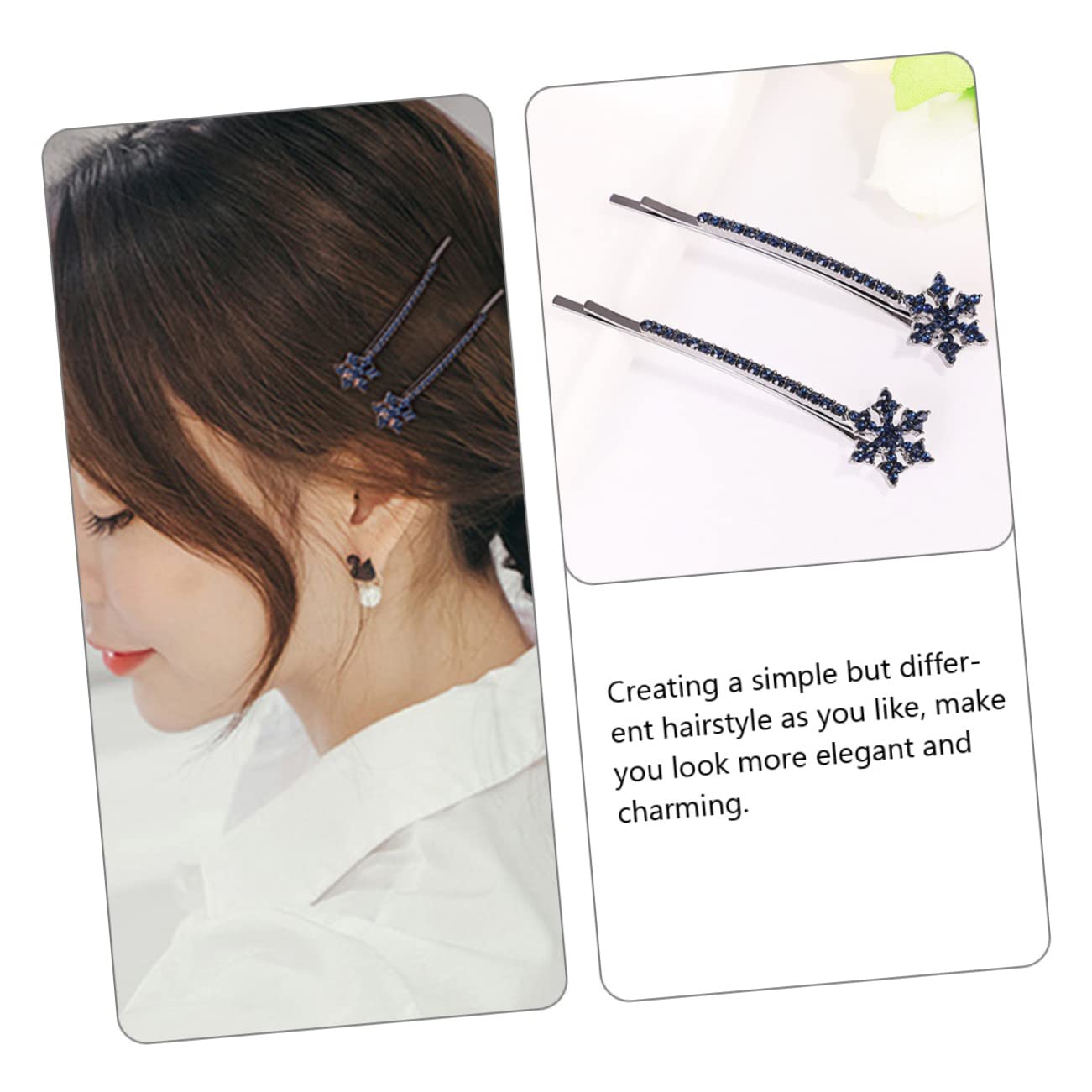 Beaupretty 16 Pcs Winter Snowflake Hair Clips - Decorative Hair Barrettes & Bobby Pins for Women, Christmas Holiday Hair Accessories (Alloy Cymbidium Design) - Perfect for Parties, Weddings & Festive Occasions