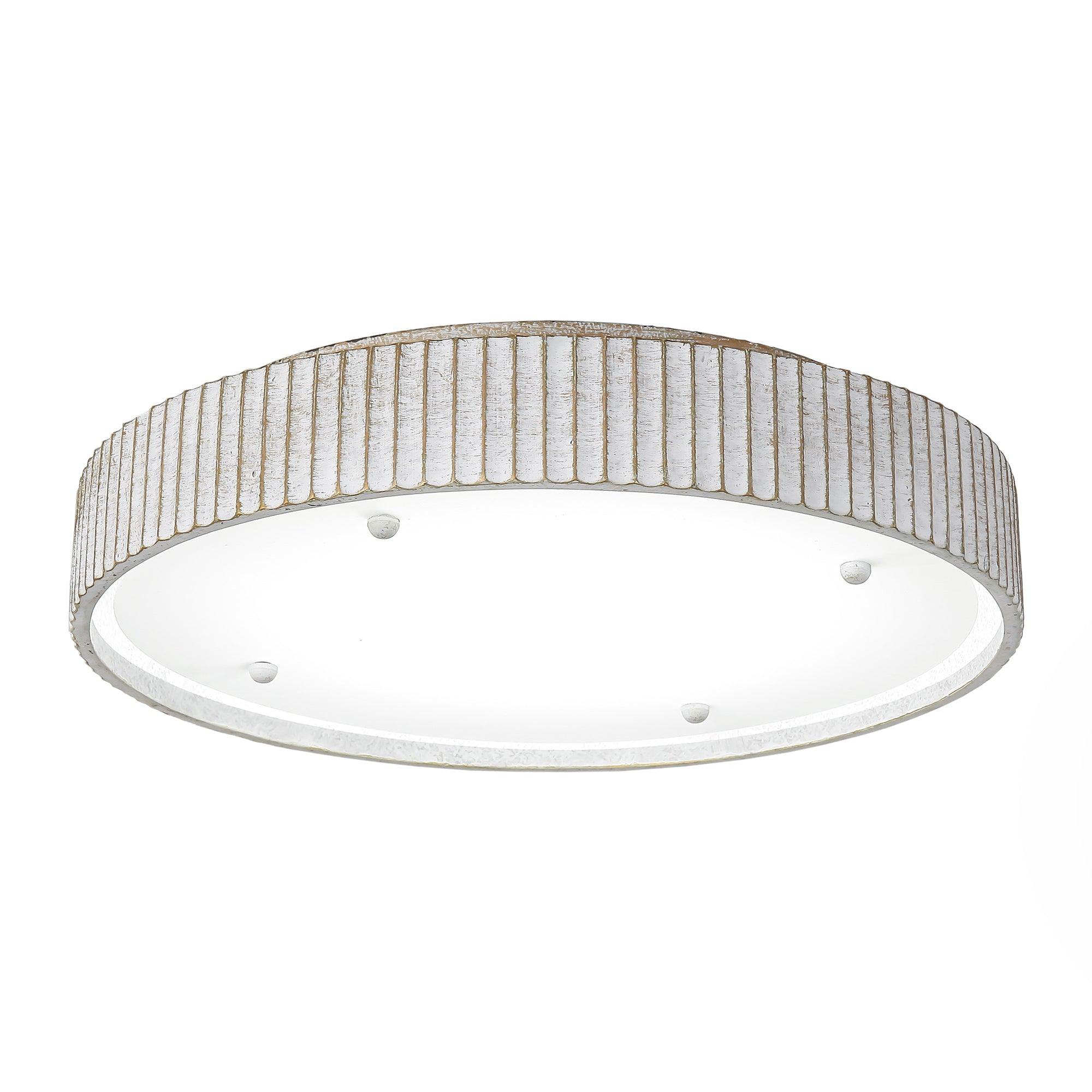18 Inch White Modern Flush Mount LED Ceiling Light - Energy Efficient Dimmable Lighting for Bedroom, Kitchen, Hallway & Living Room