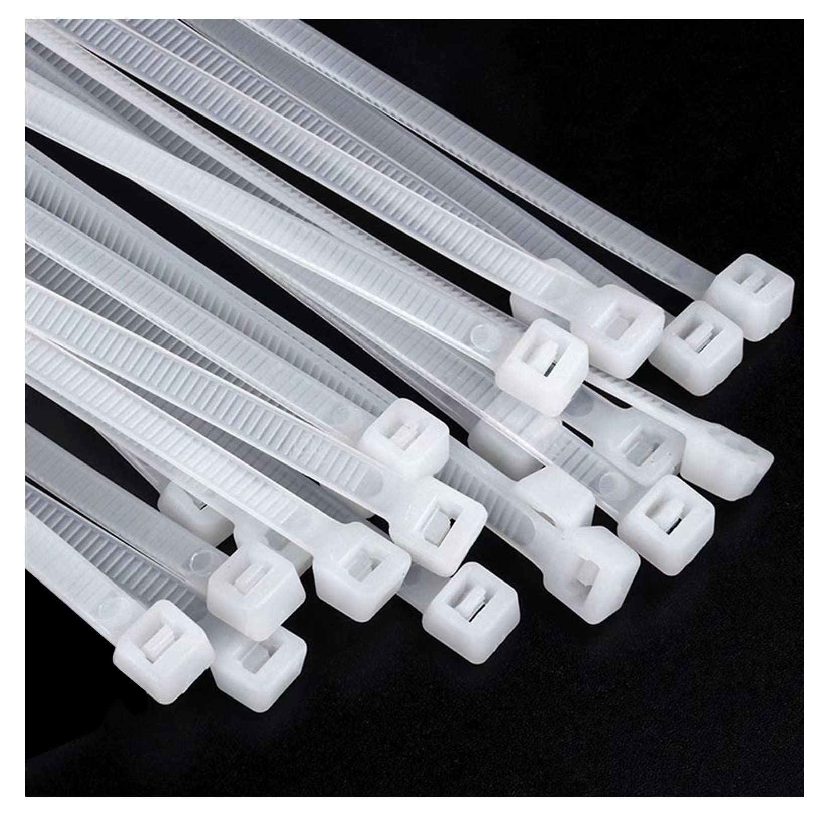 Heavy Duty 24 Inch Extra Large White Zip Ties - 50 Pack Industrial Strength Cable Ties for Outdoor Use | Secure Wires, Bundles, Fencing & Construction Projects
