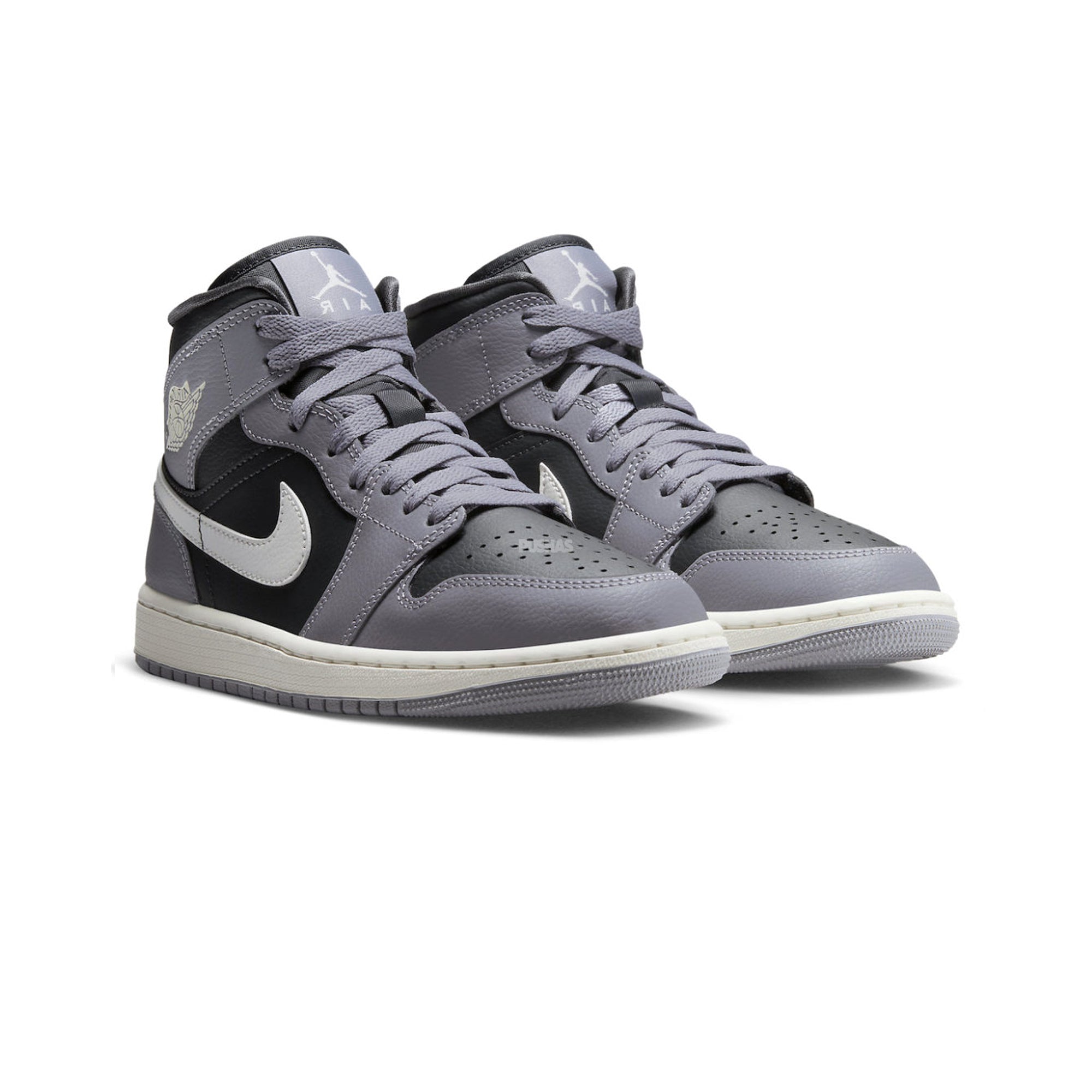 Air Jordan 1 Mid 'Cement Grey' Women's Basketball Shoes 2023 Edition - Stylish Sneakers for Casual Wear, Gym & Street Fashion