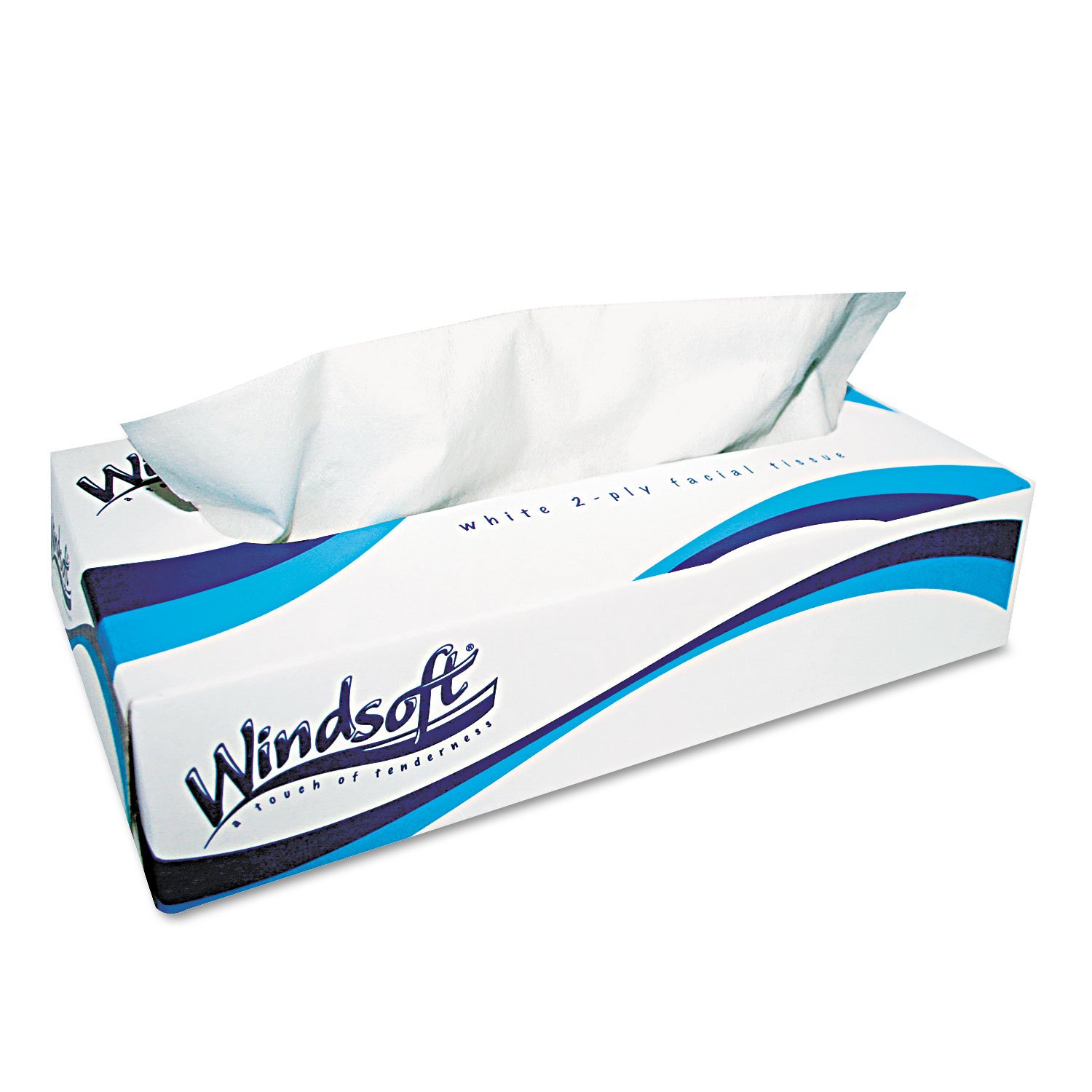 Windsoft 2360 Pop-Up Facial Tissues - 100 Tissues per Box, 30 Boxes per Carton (3000 Tissues Total) - Soft & Strong for Home, Office & Travel Use