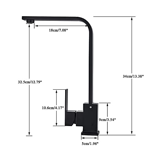 LUNEZY Brushed Nickel Kitchen Sink Mixer Tap - Hot & Cold Water Faucet for Easy Installation | Modern Kitchen Upgrade