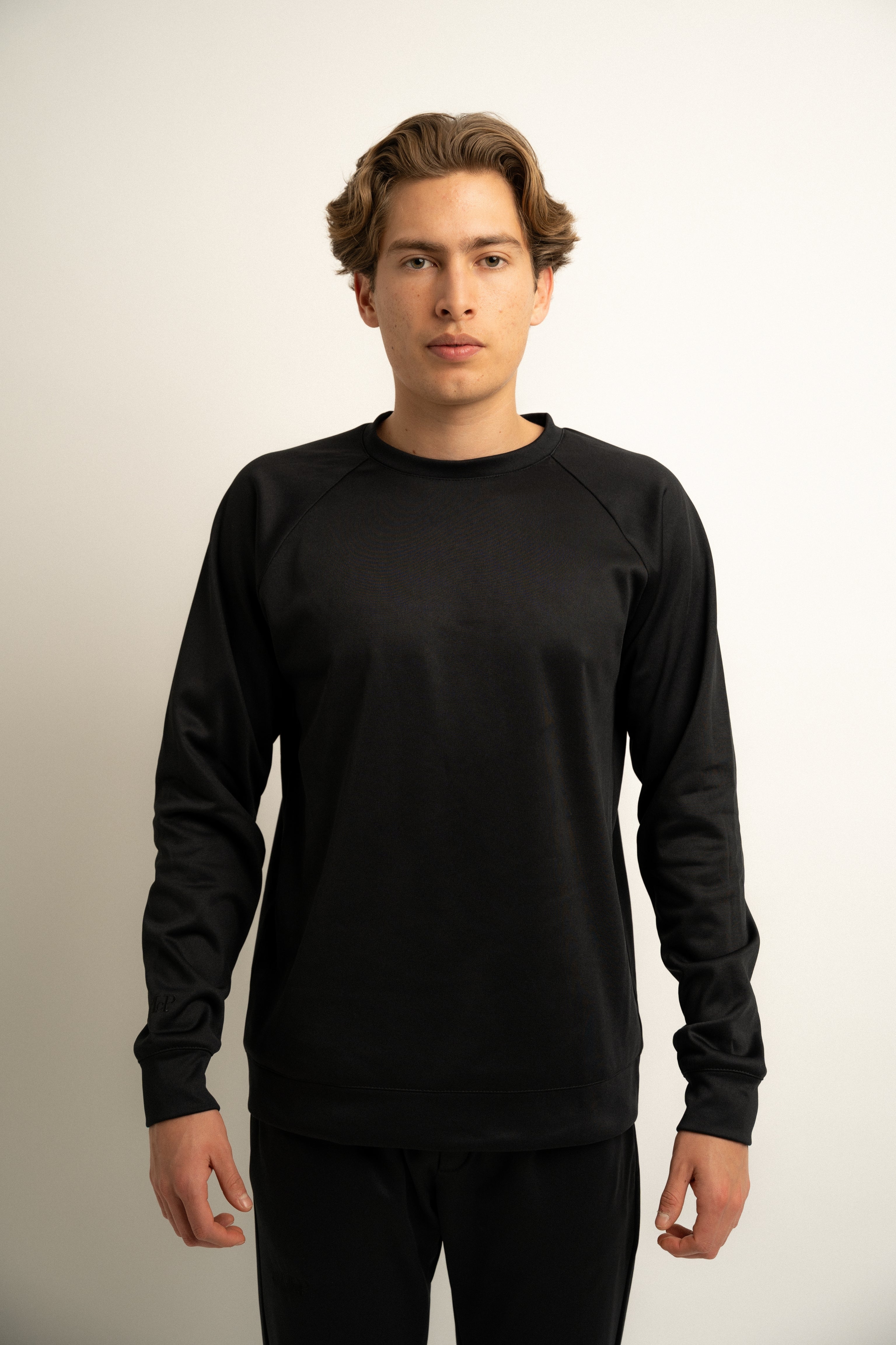 Men's Black Sweatshirt - Soft Cotton Pullover Hoodie for Casual Wear, Gym & Outdoor Activities