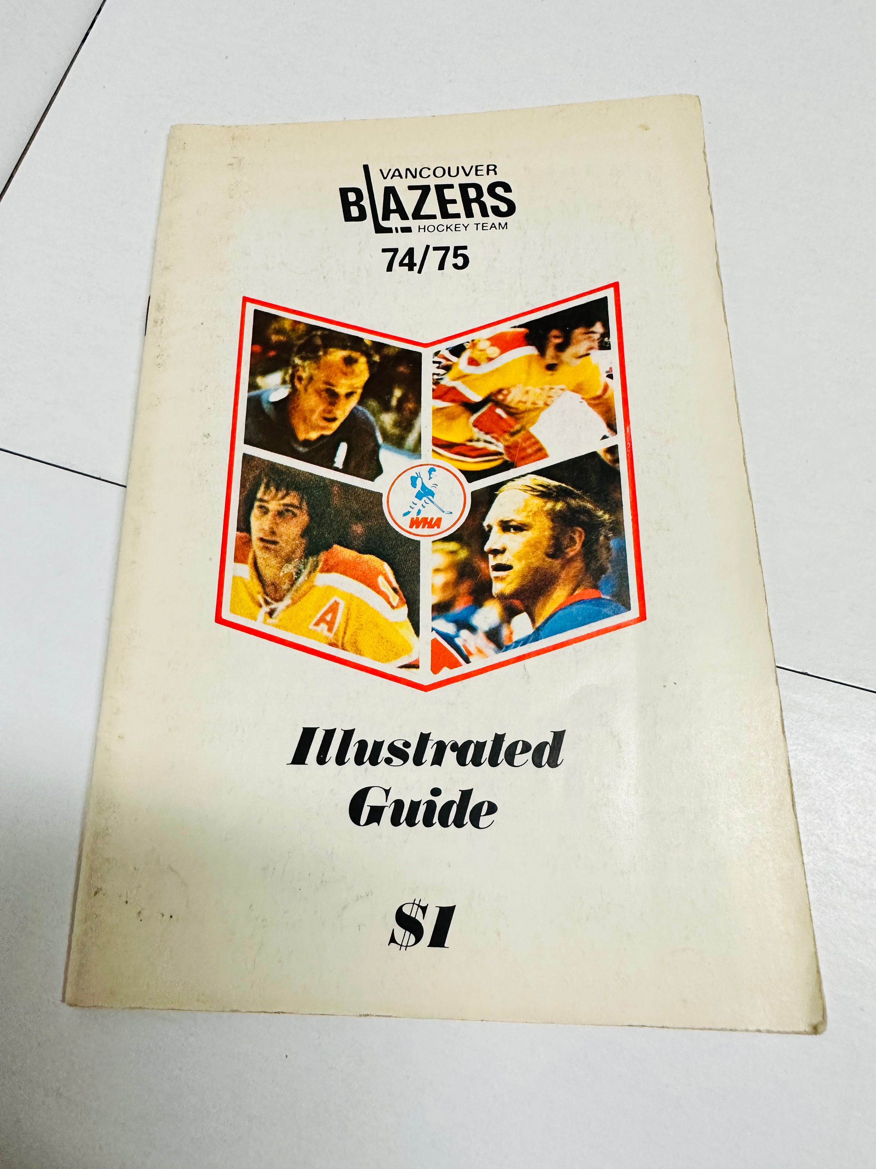 Vintage 1974-75 Vancouver Blazers WHA Hockey Media Guide - Collectible Hockey Memorabilia for Fans & Sports Historians | Perfect for Display, Gifts, and Hockey History Research