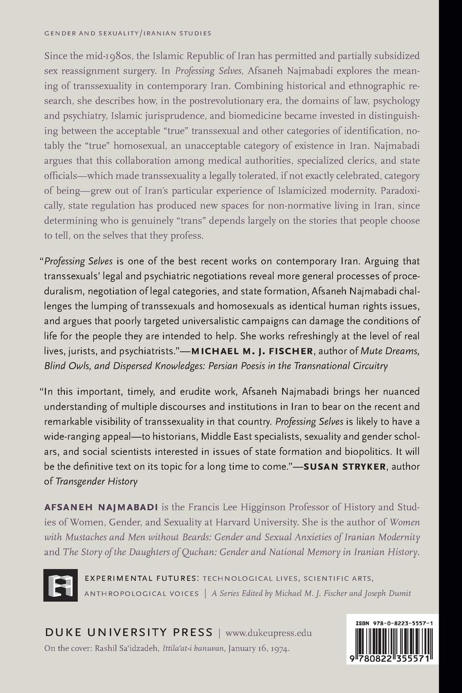 Professing Selves: Transsexuality and Same-Sex Desire in Contemporary Iran - Gender Studies Book on LGBTQ+ Identity in Middle Eastern Culture | Perfect for Academic Research & Cultural Studies