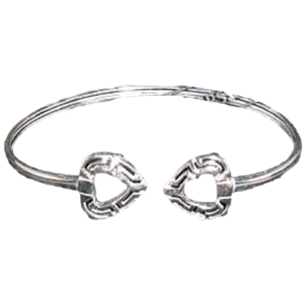 Elegant Sterling Silver Greek Key Heart Bracelet for Women - Perfect for Valentine's Day Gifts, Anniversaries & Romantic Occasions