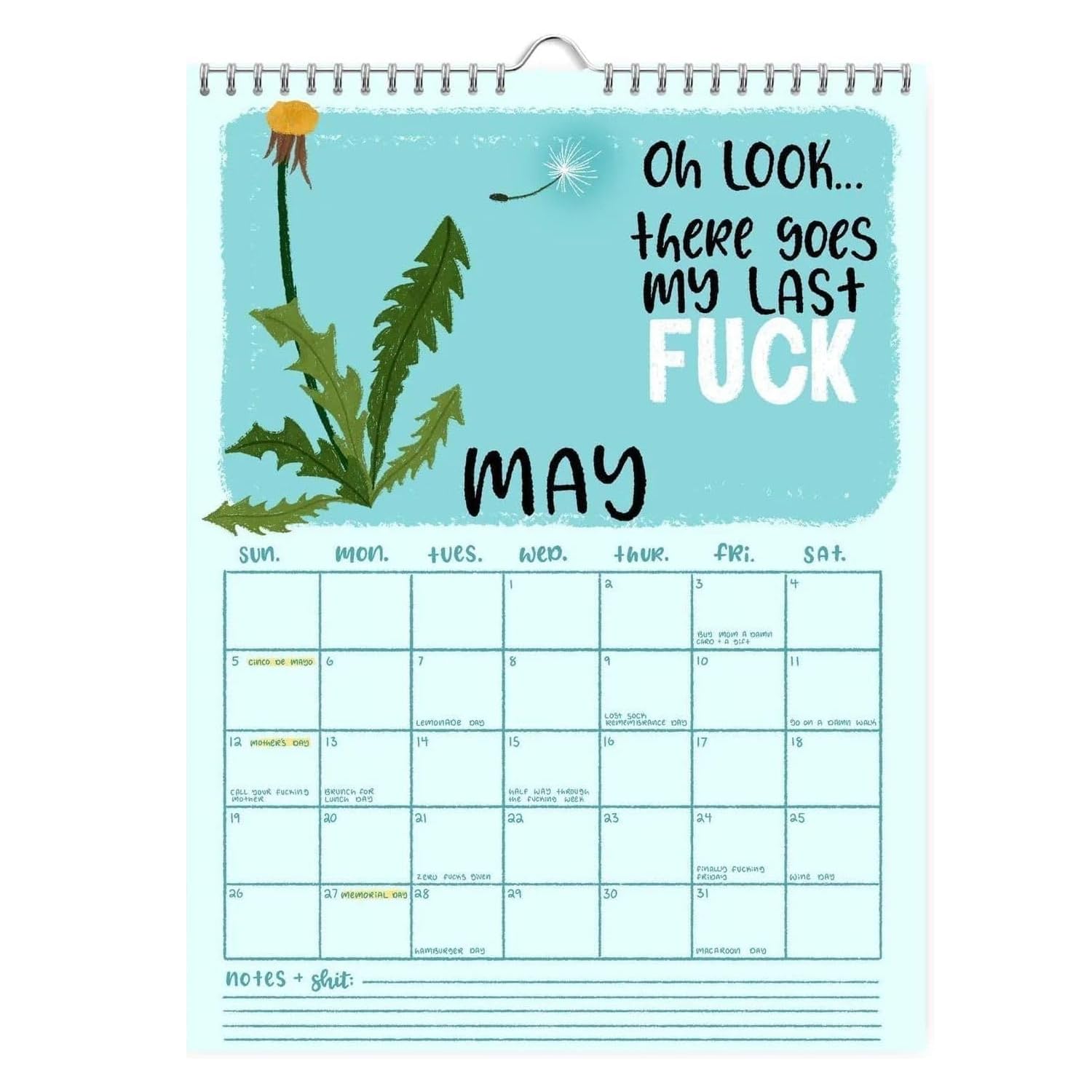 2025 Funny Wall Calendar - 12 Months Planner for Home & Office | Here We Go Again Novelty Calendar with Note Pads | Perfect for Scheduling, Organization & Daily Planning