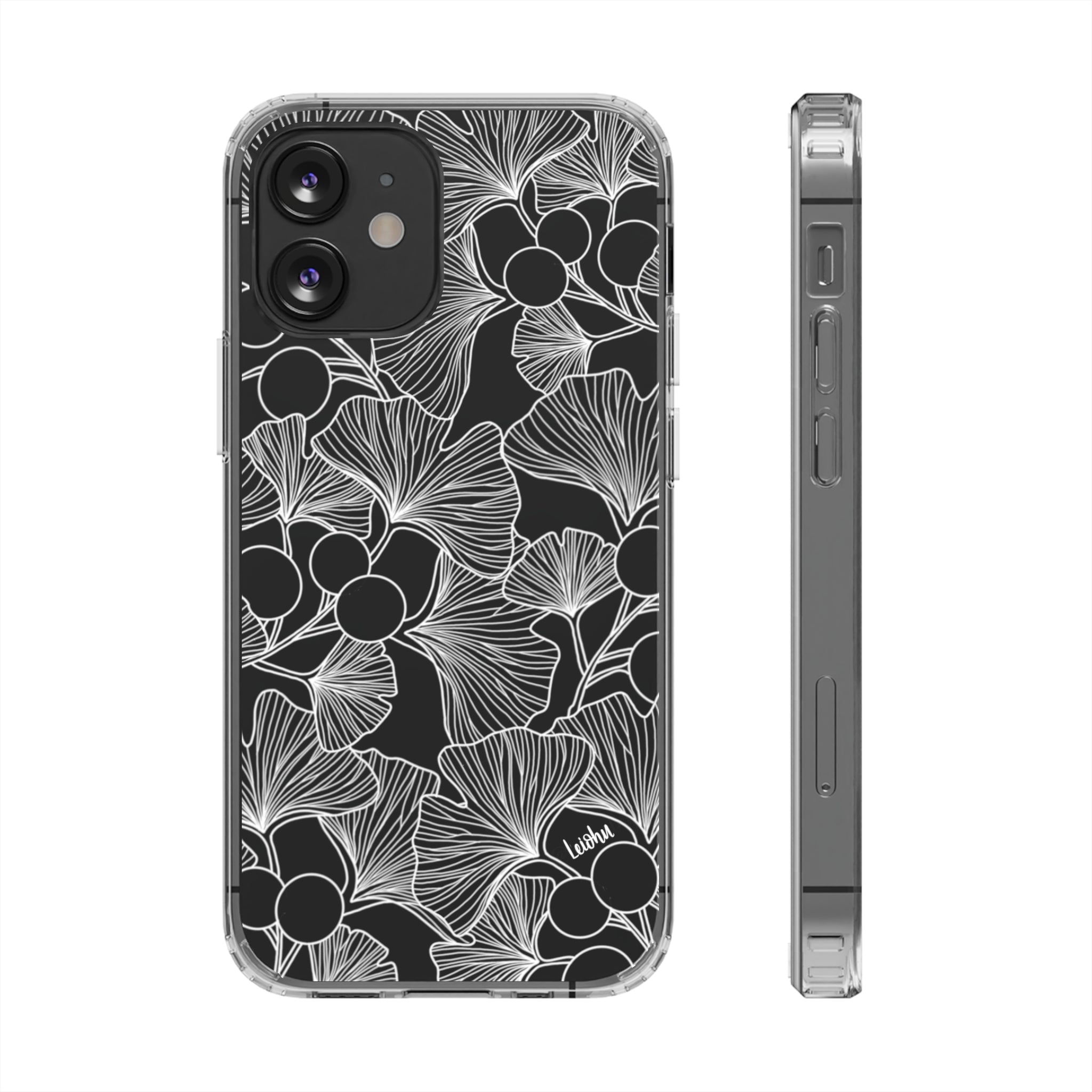 Premium Gingko Clear Phone Case - Slim Protective Cover for iPhone & Samsung - Perfect for Everyday Use, Travel & Outdoor Activities